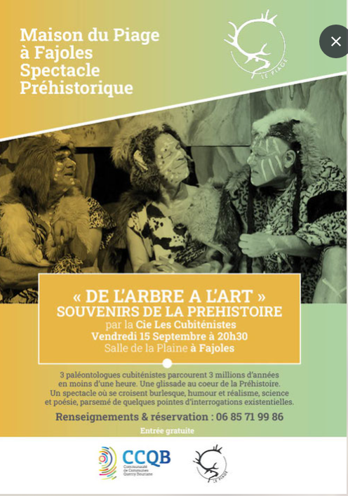 Lire la suite à propos de l’article 15 et 16 sept : patrimoine, préhistoire, détente et culture à Fajoles ==> Les Amis et la Maison du Piage